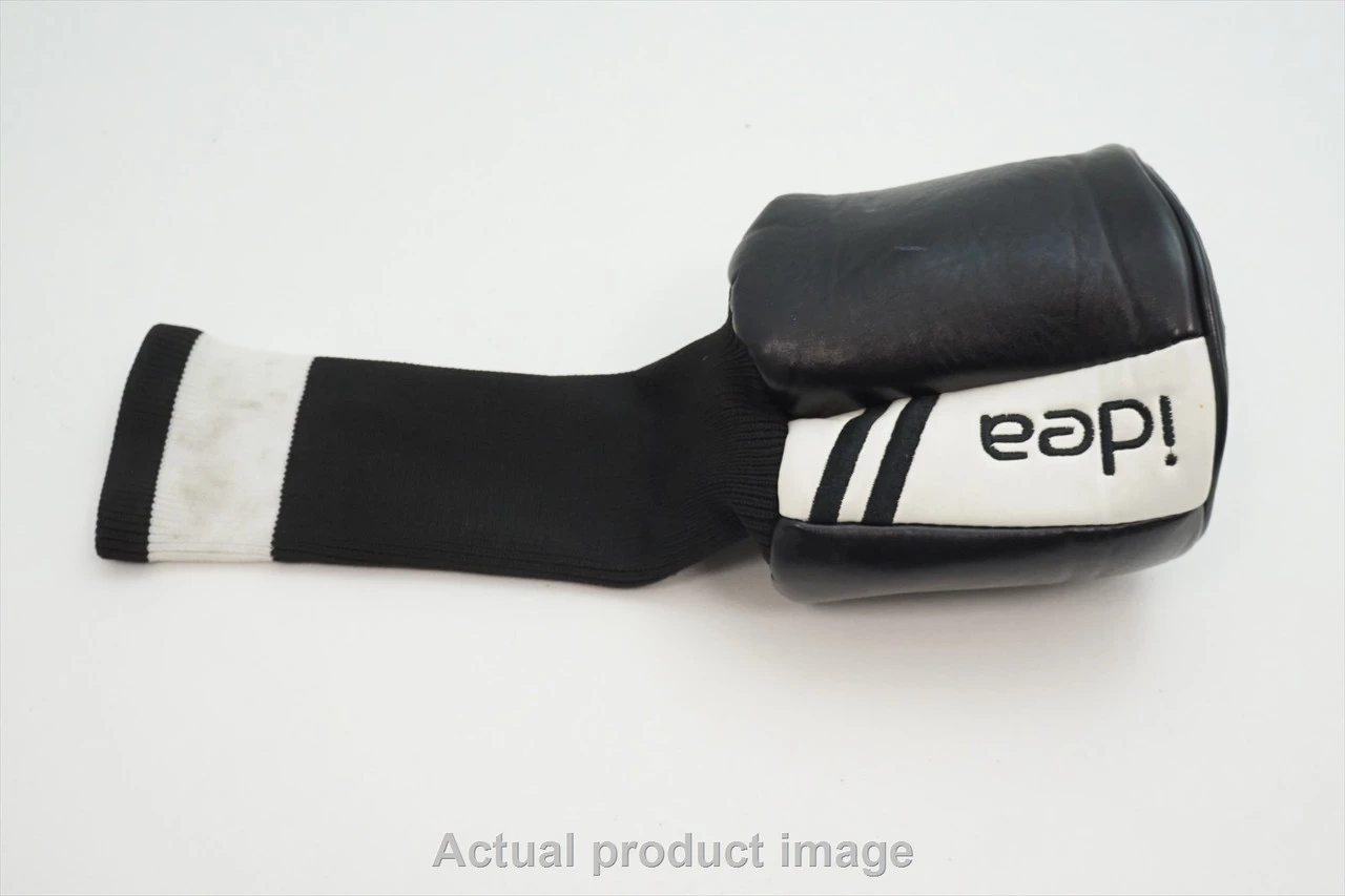 Adams Golf Idea 2015 Black & White Leather Driver Headcover Head Cover Good