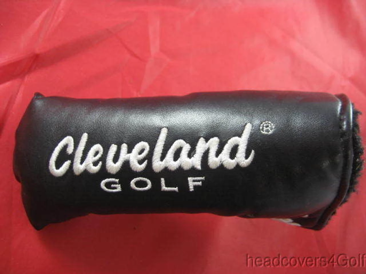 Cleveland Black Leather Blade Putter Headcover Very Good Golf Head Cover - Image 2
